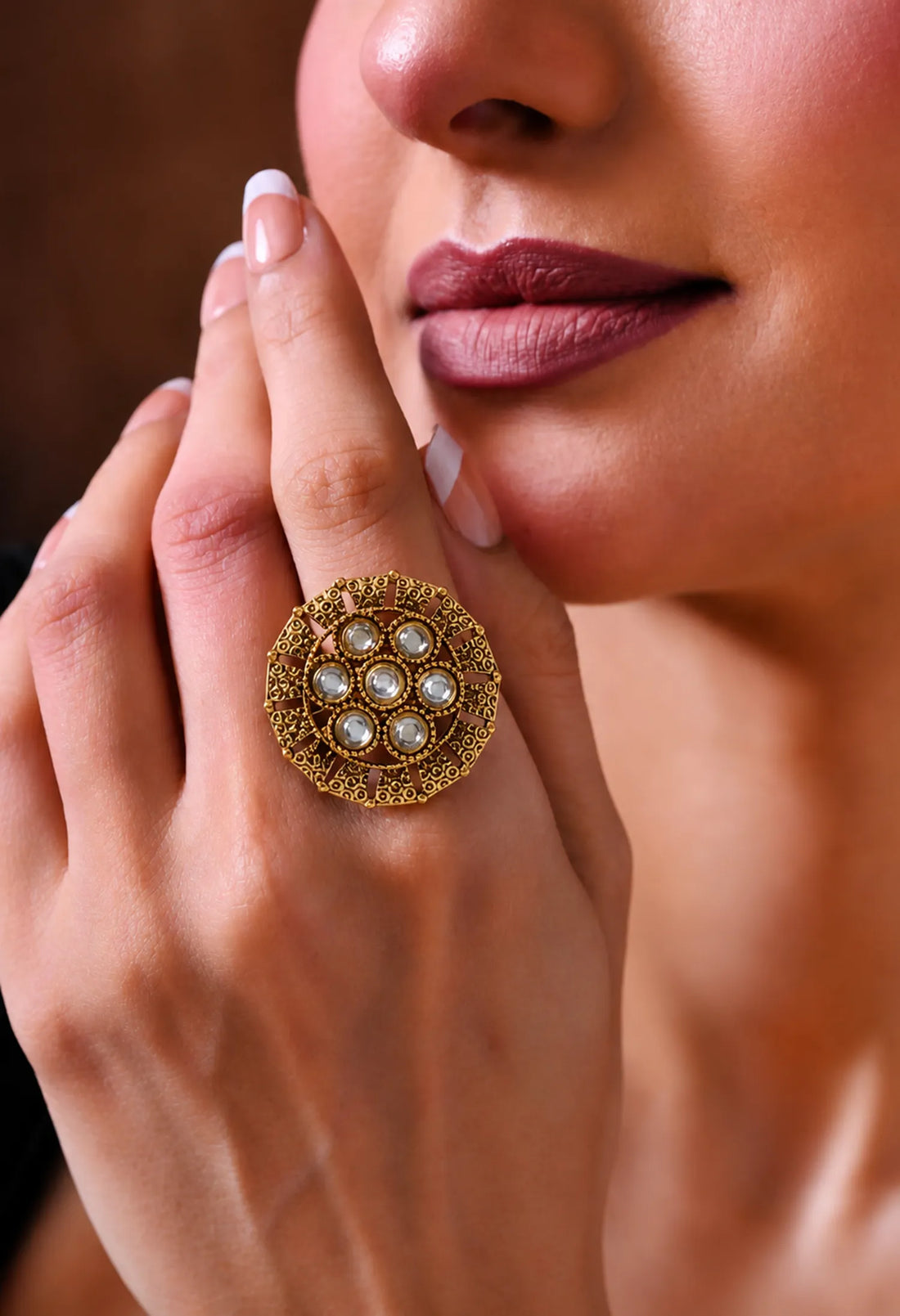 Sunburst Crystal Ring