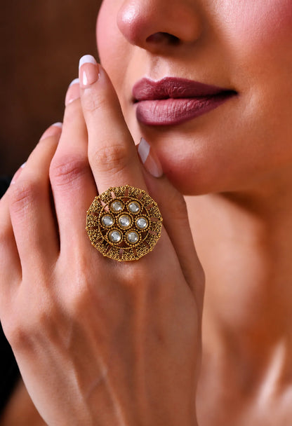 Sunburst Crystal Ring