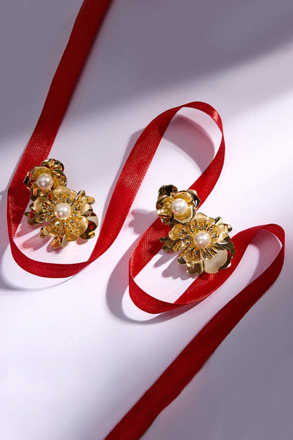 Floral Pearl Earrings