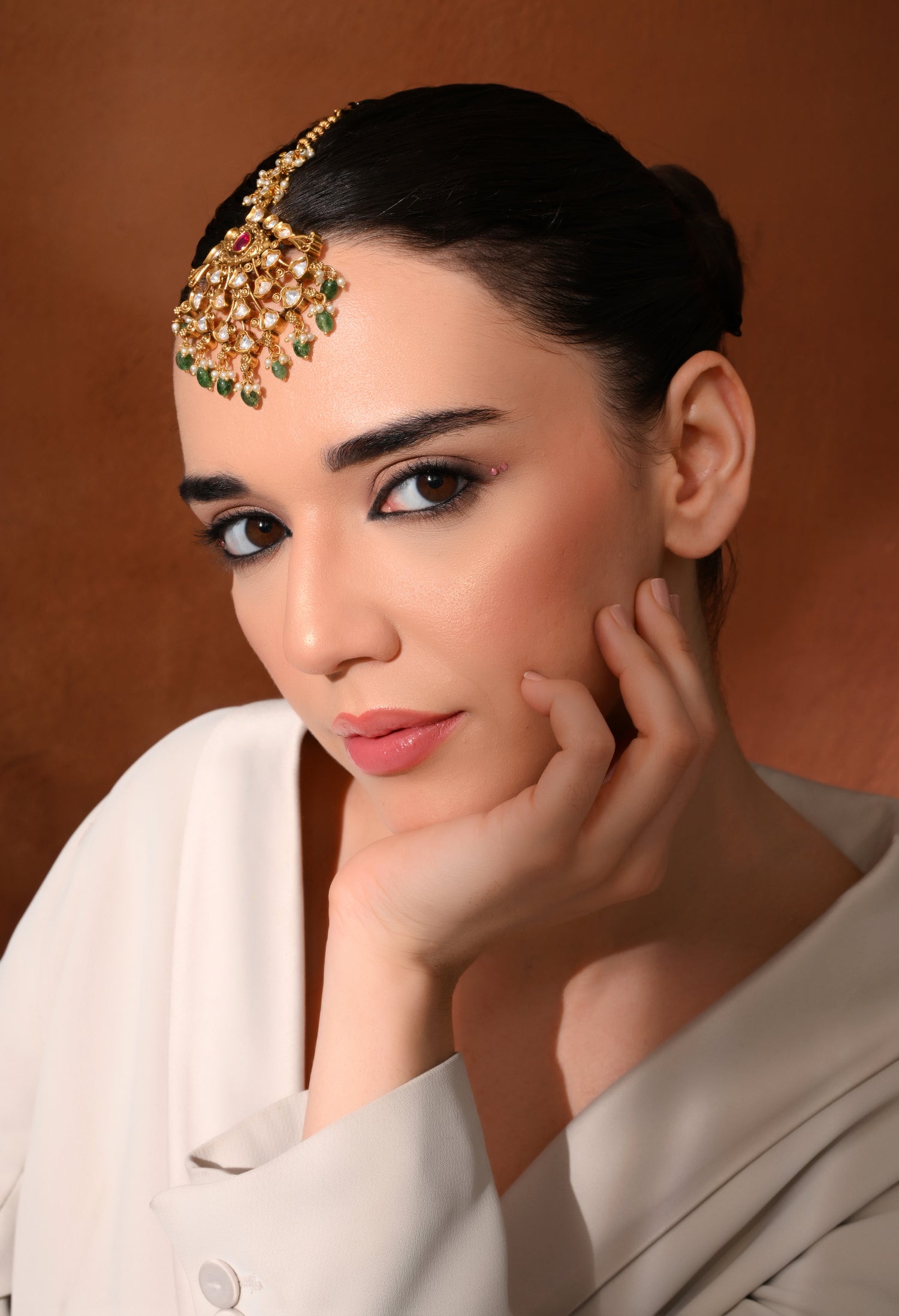 Emerald Cascade Maang Tikka