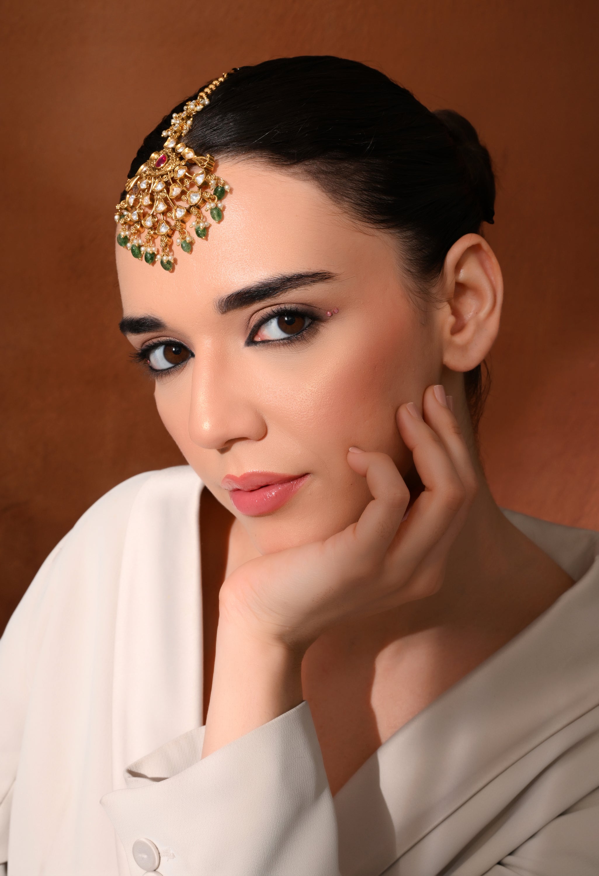 Emerald Cascade Maang Tikka