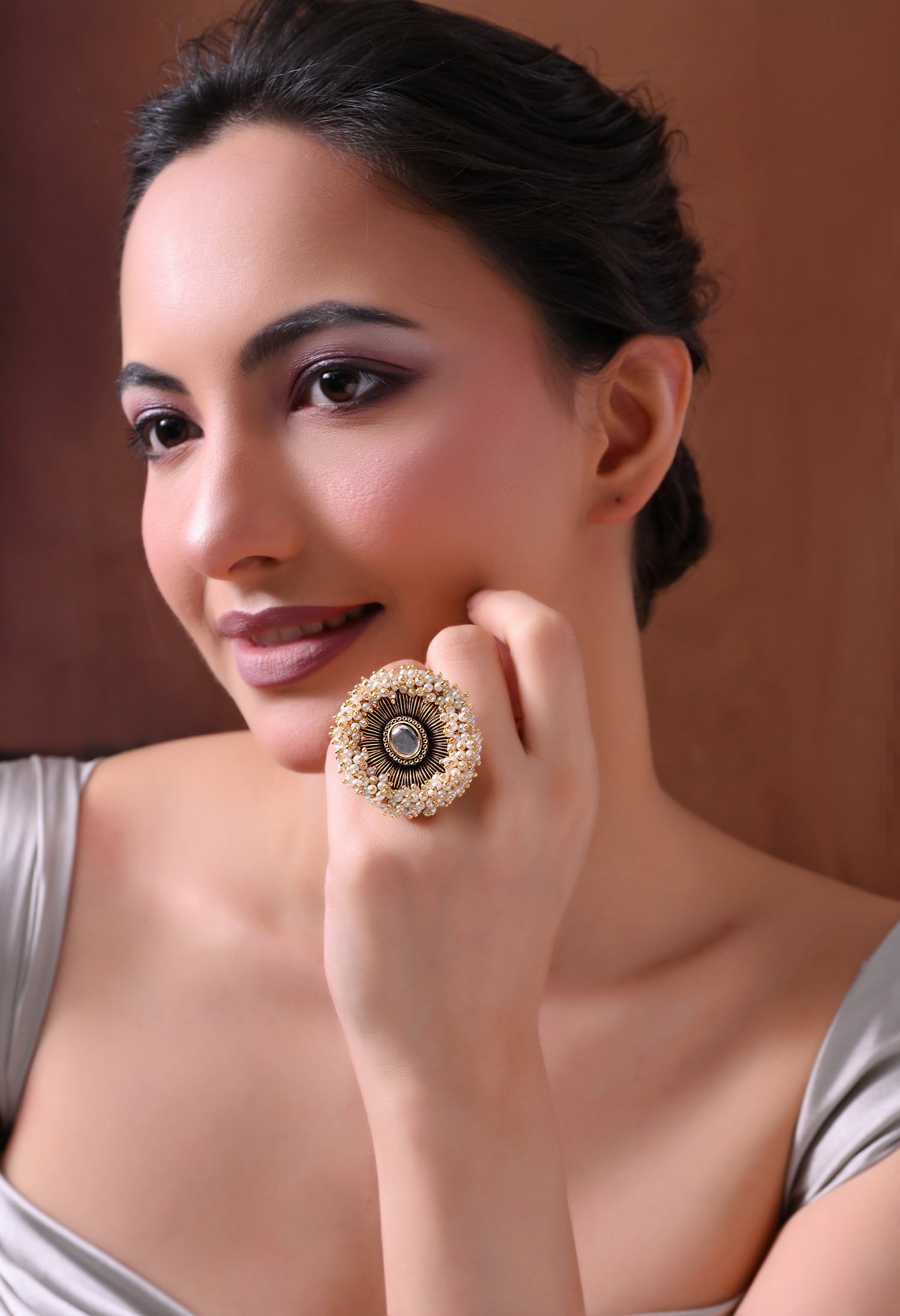 Ivory Bloom Statement Ring