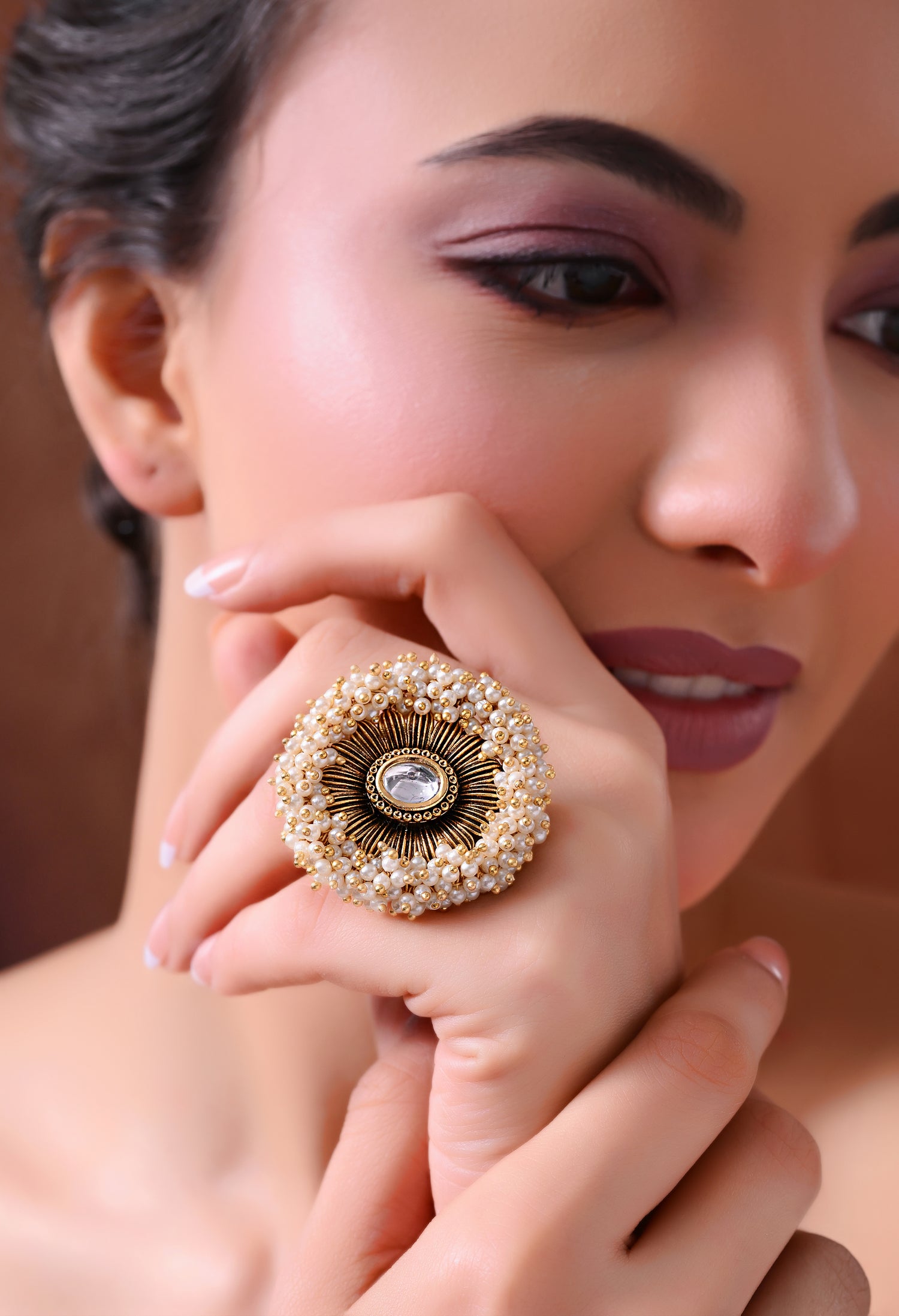 Ivory Bloom Statement Ring