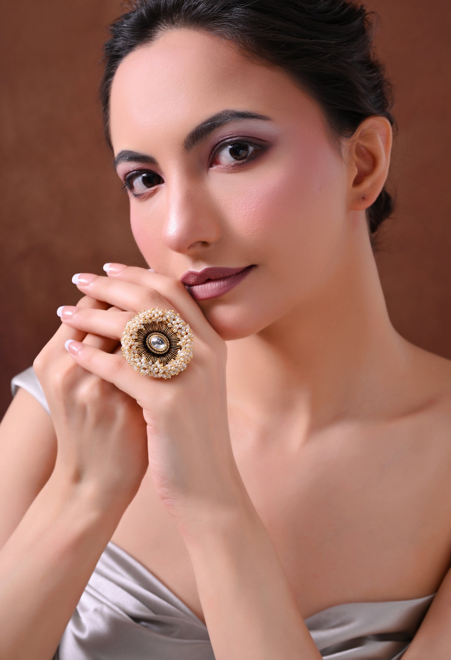 Ivory Bloom Statement Ring