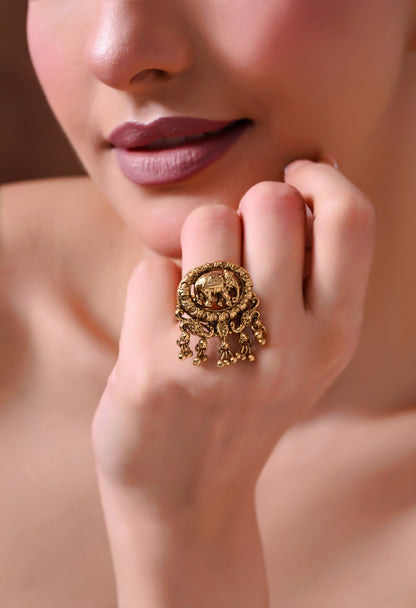 Heritage Elephant Charm Ring