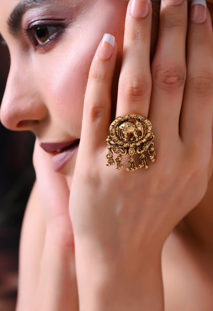 Heritage Elephant Charm Ring