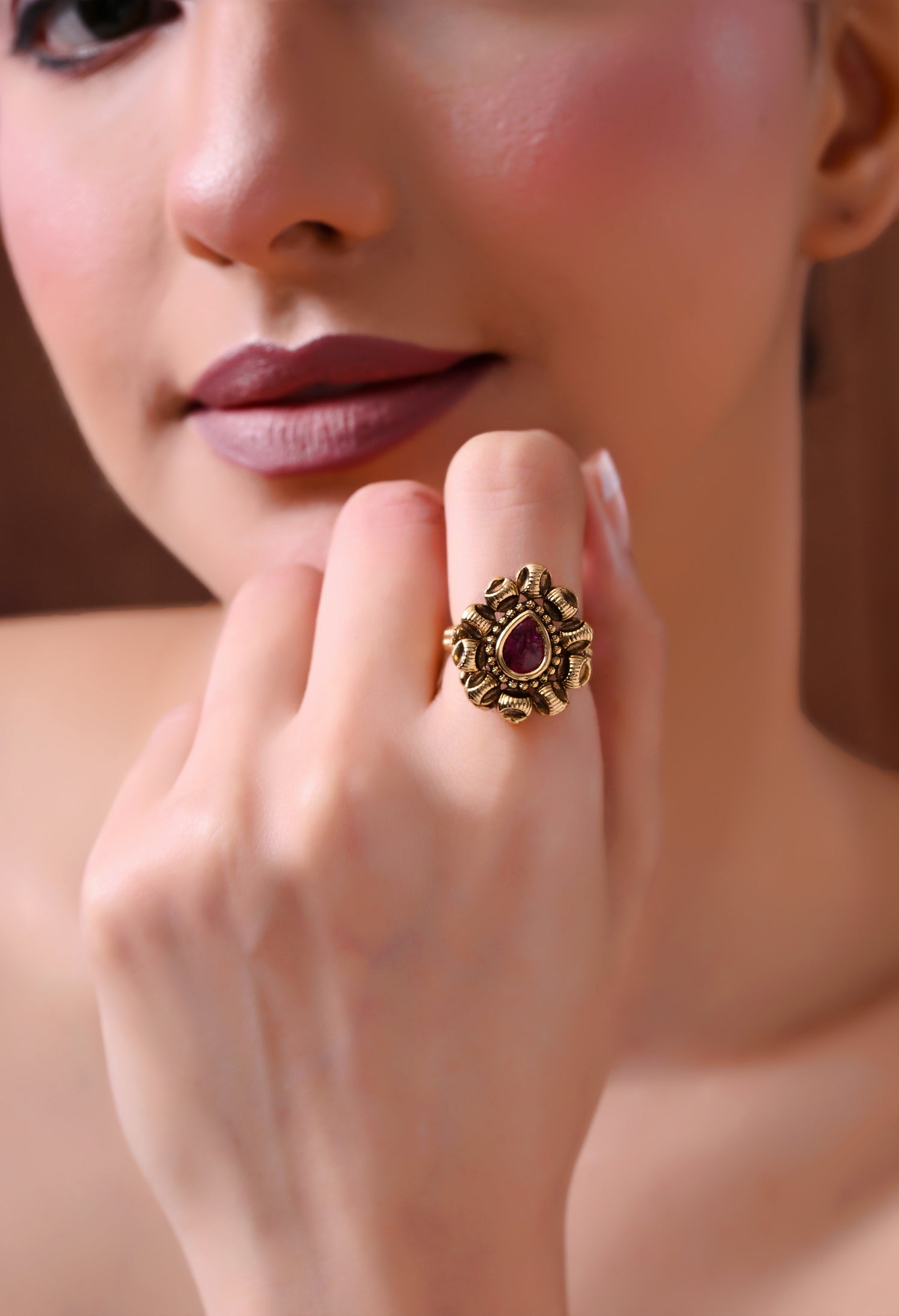 Ruby Petal Royal Ring