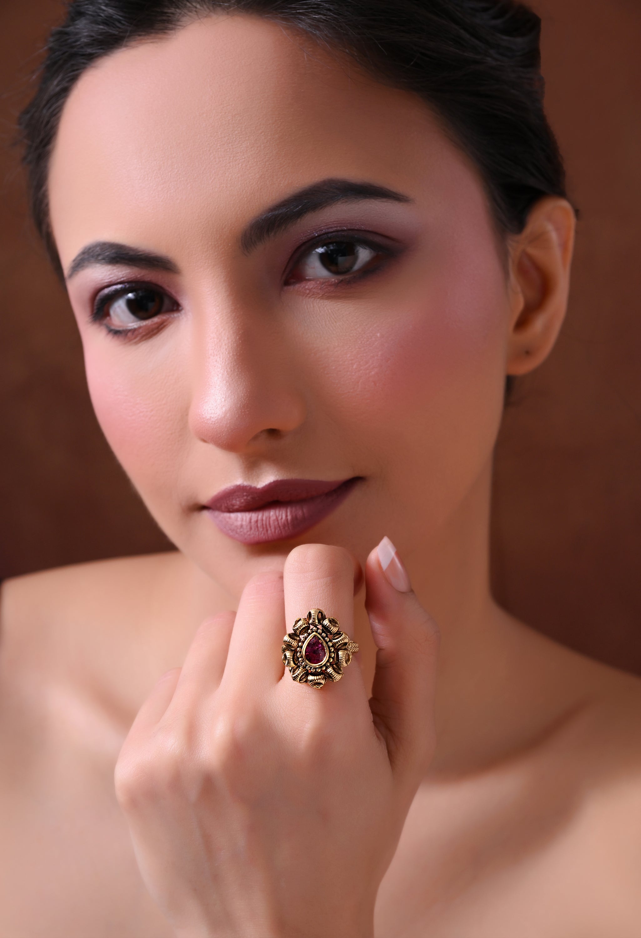 Ruby Petal Royal Ring