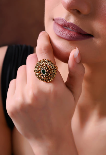 Emerald Royale Bloom Ring