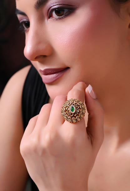 Emerald Royale Bloom Ring