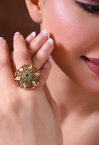 Emerald Sunflare Ring