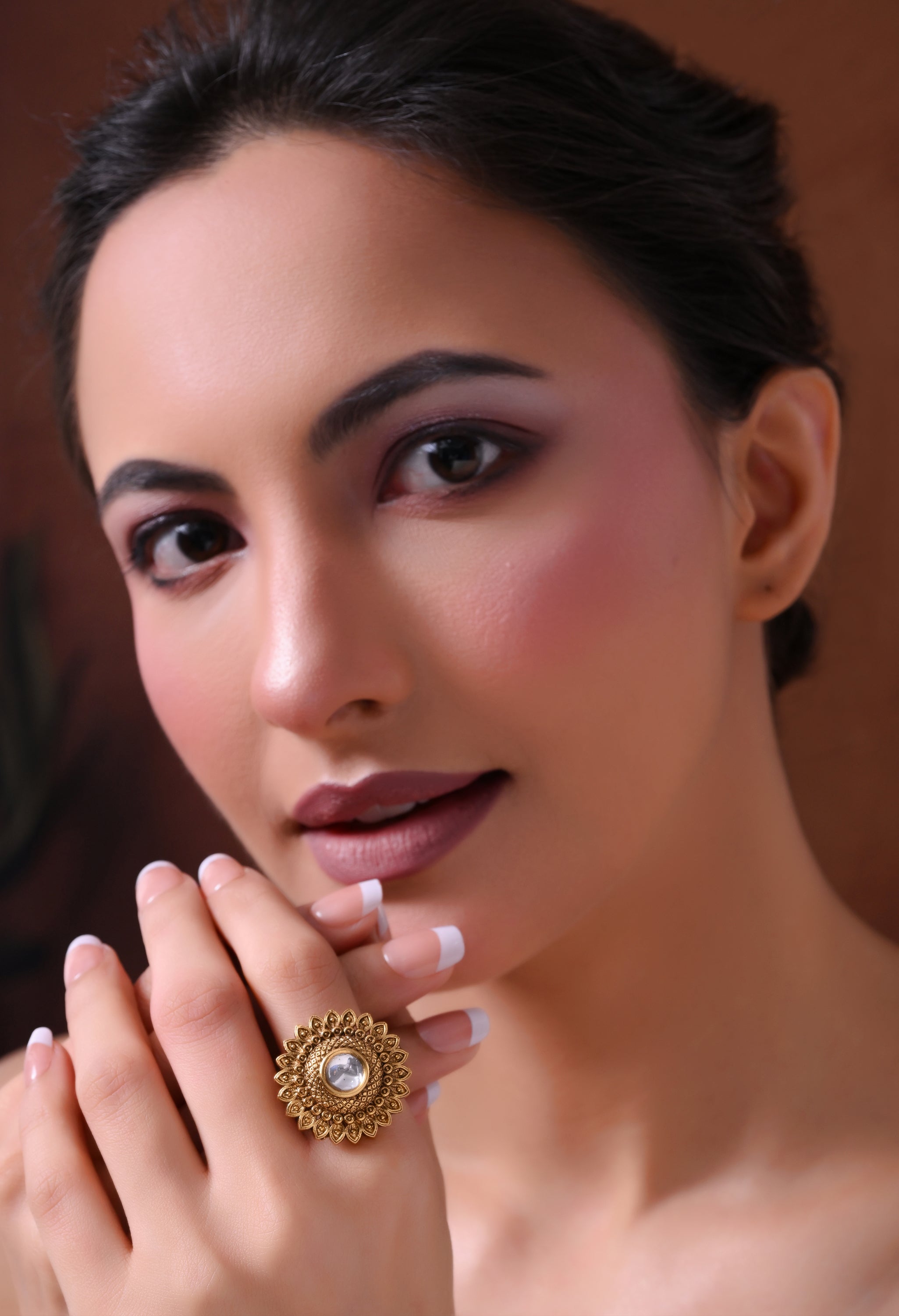 Moonlit Sunburst Ring