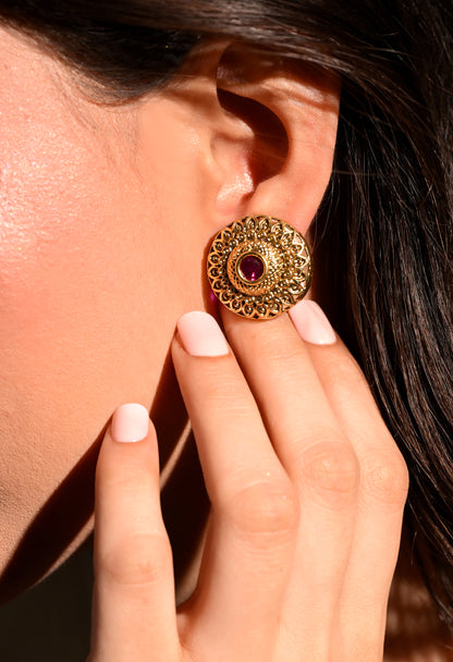 Ruby Radiance Studs