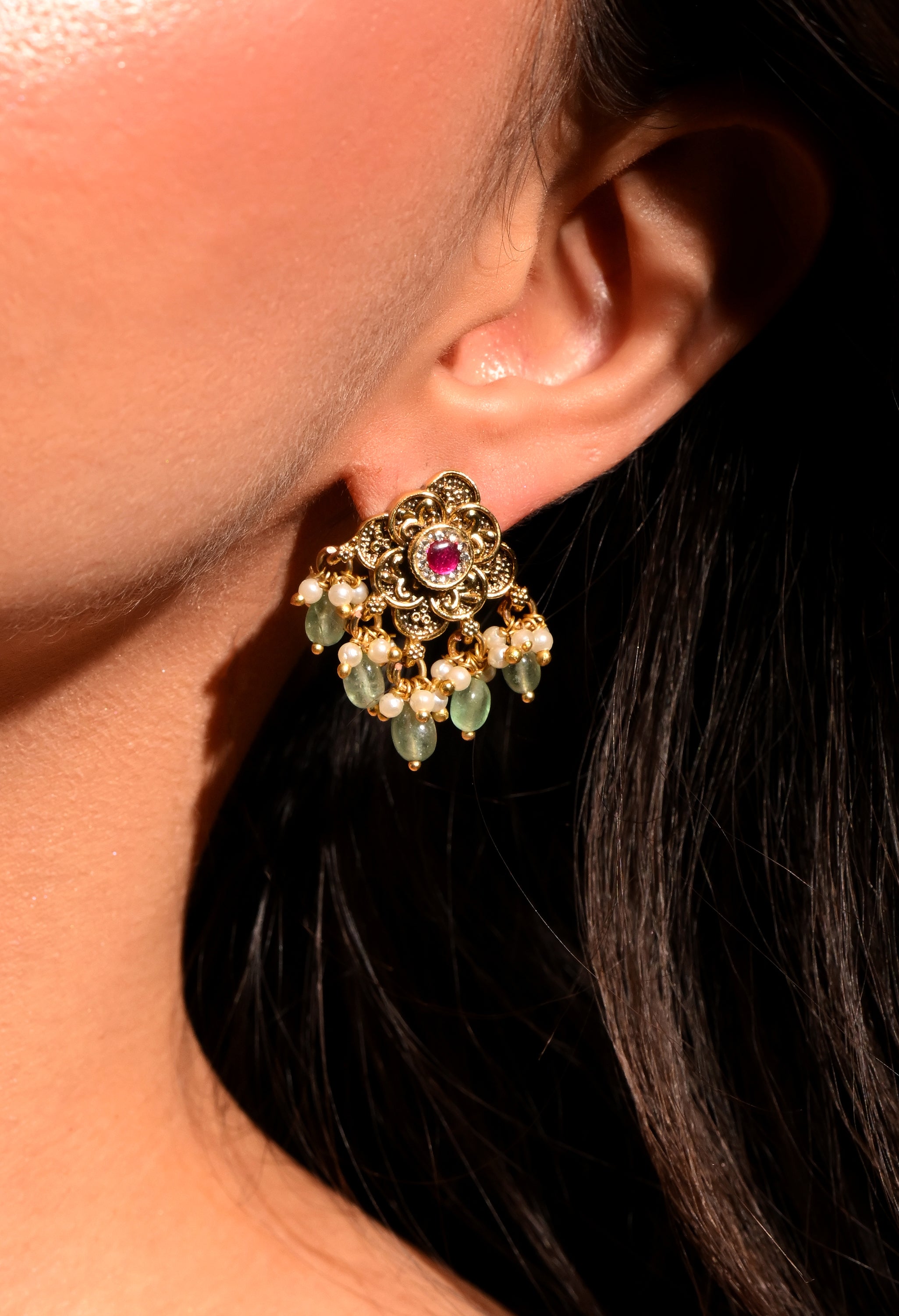 Ruby Bloom Pearl Drops