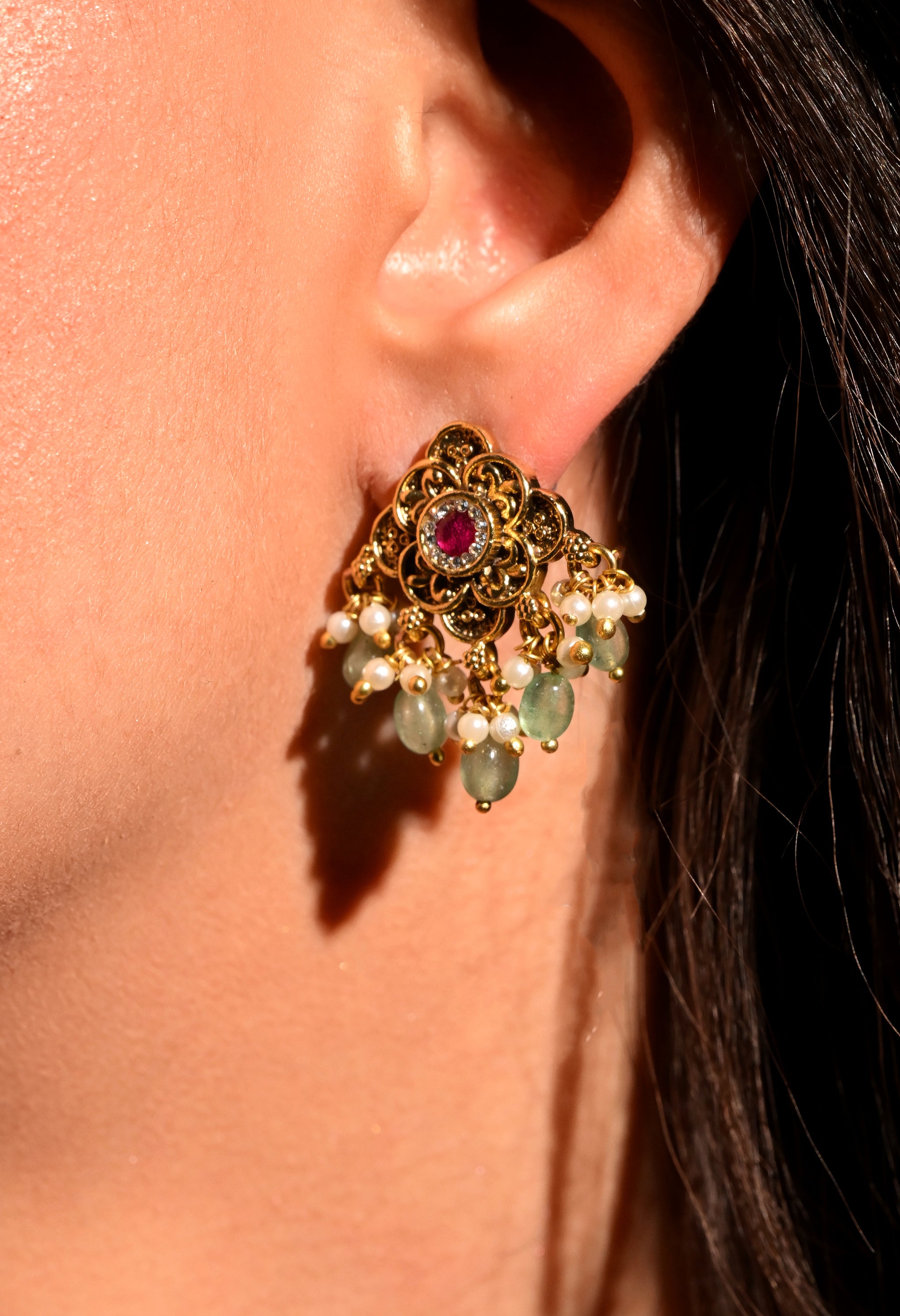 Ruby Bloom Pearl Drops