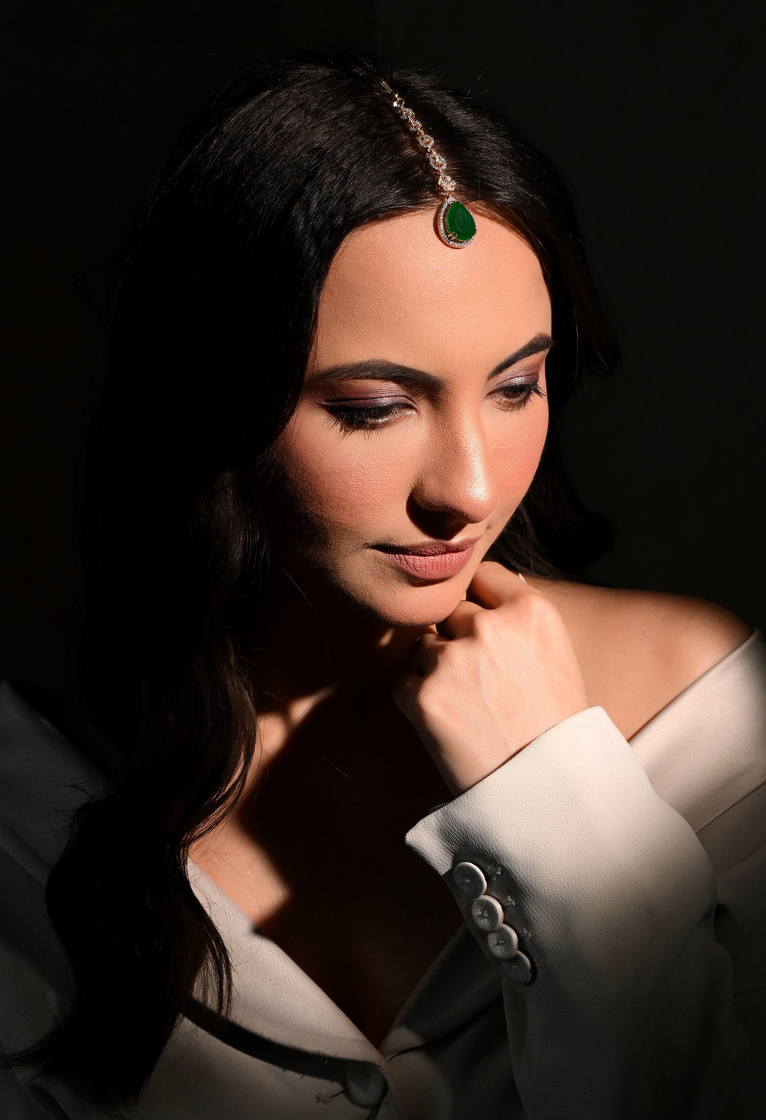 Emerald Grace Maang Tikka