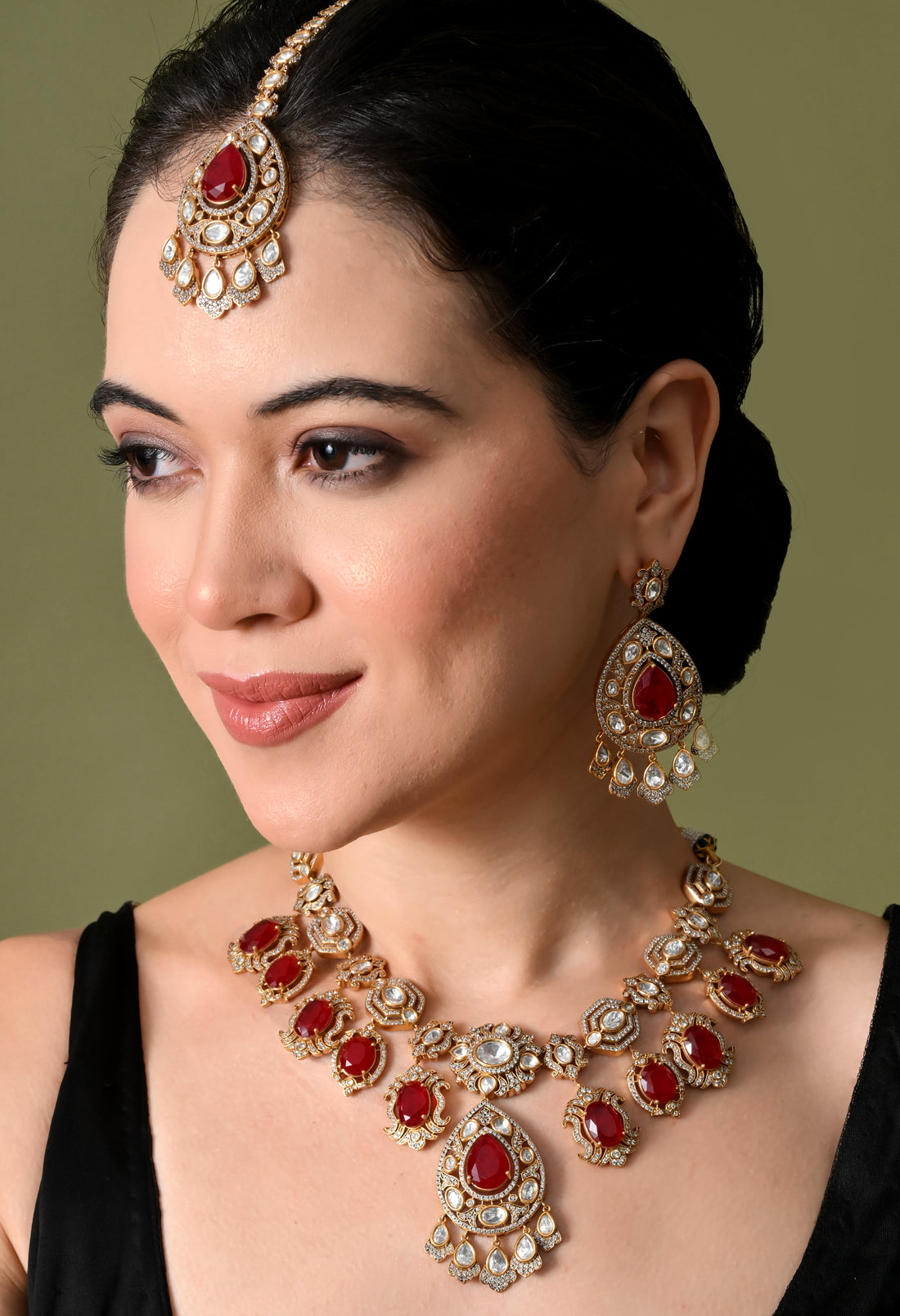 Royal Ruby Queen Bridal Set