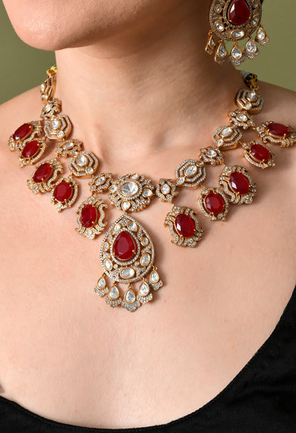 Royal Ruby Queen Bridal Set