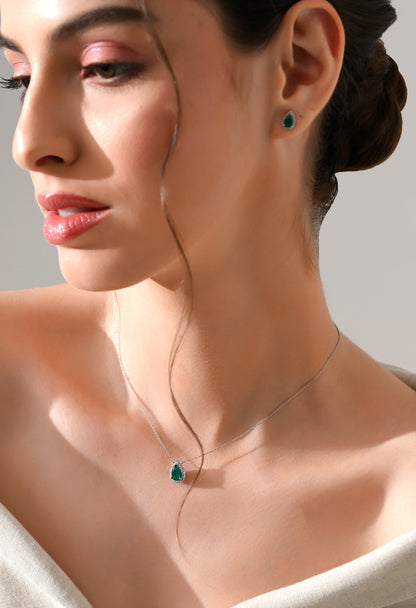 Emerald Essence Pendant Set
