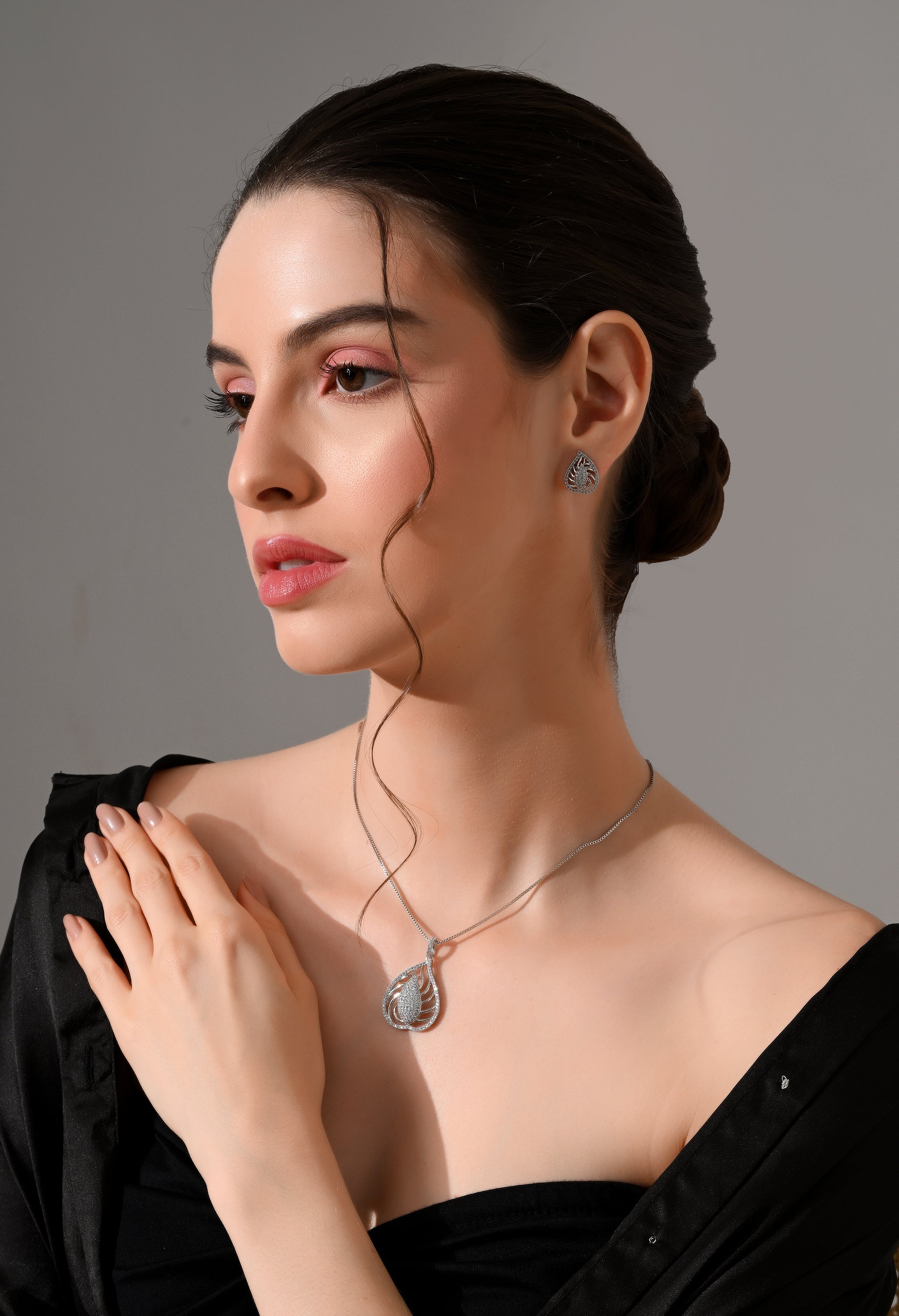 Silver Teardrop Elegance Set