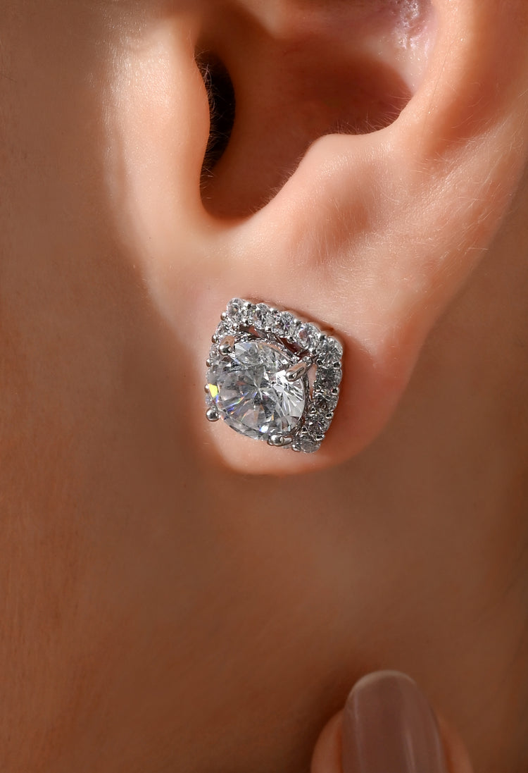 Celestial Shine Solitaire Studs For Woman