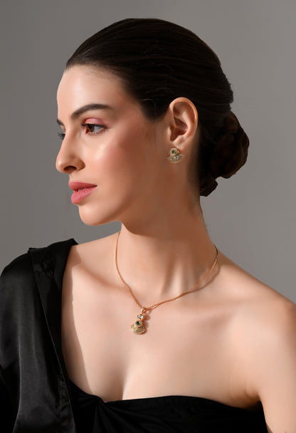 Emerald Radiance Pendant Set