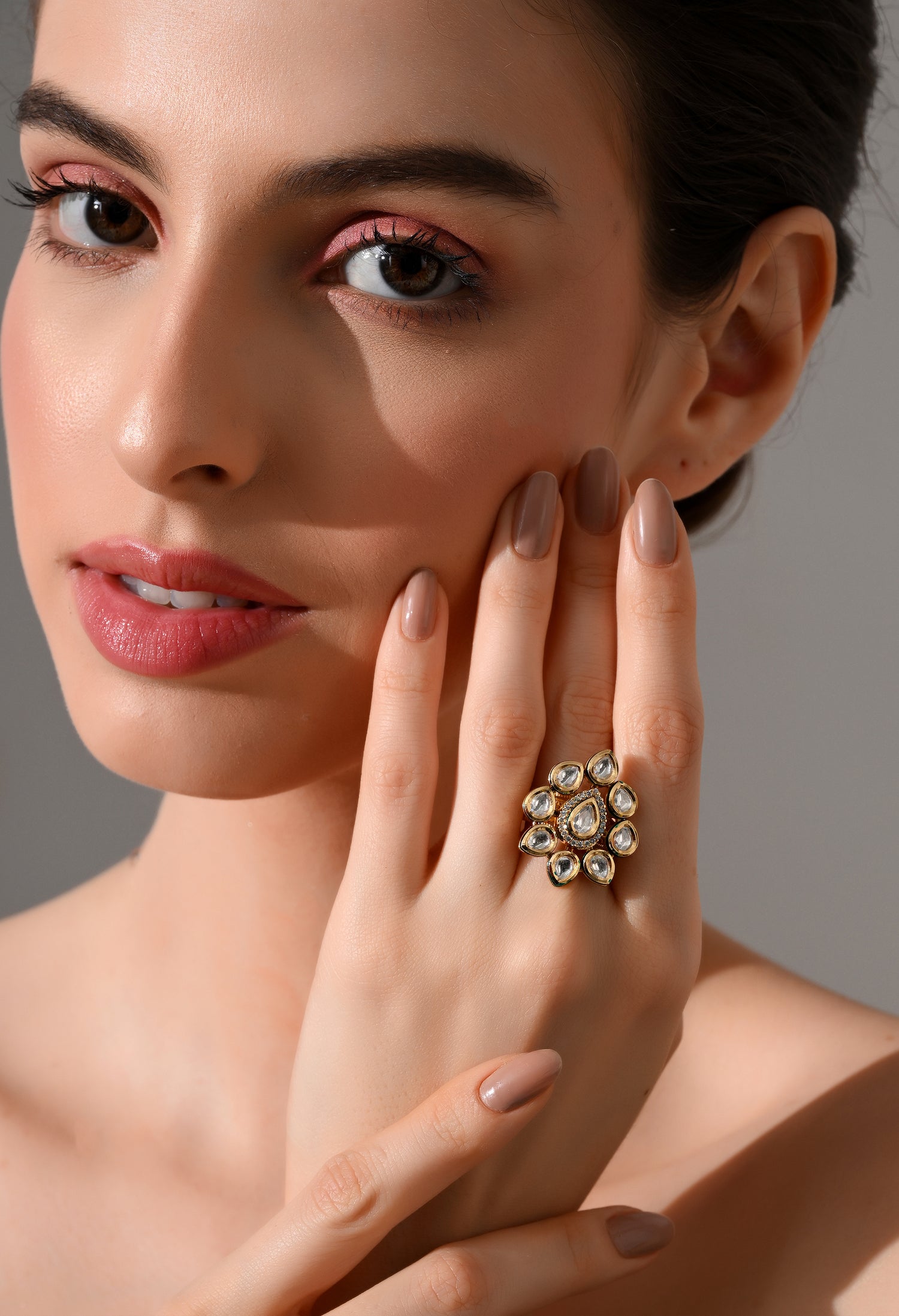 Regal Radiance Kundan Cocktail Ring