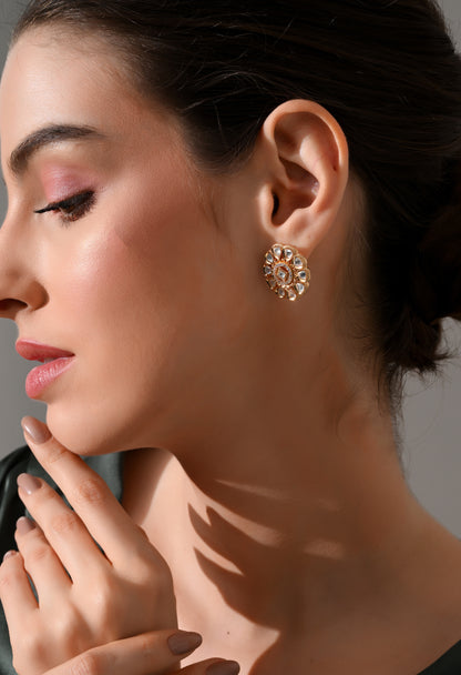 Eternal Glow Kundan Stud Earrings