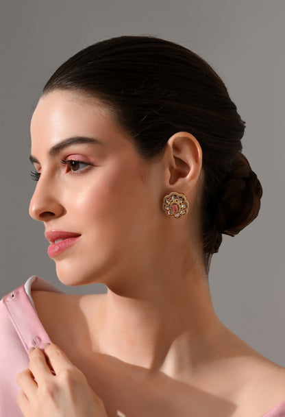 Blush Royale Kundan Stud Earrings