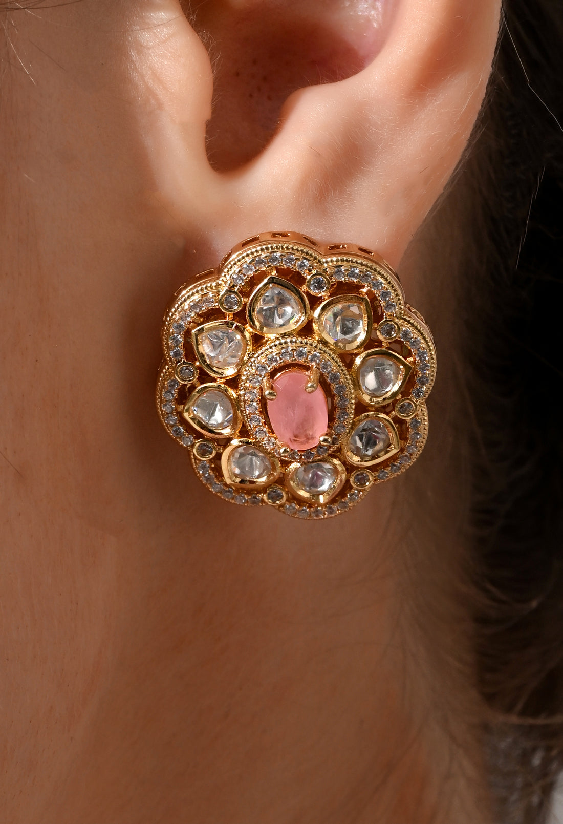 Blush Royale Kundan Stud Earrings