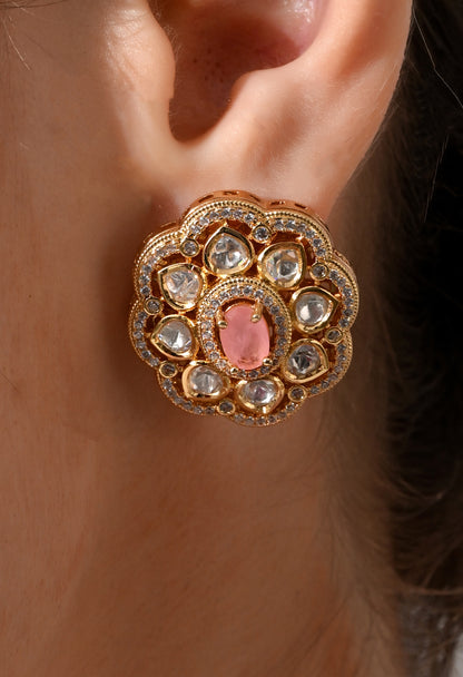 Blush Royale Kundan Stud Earrings