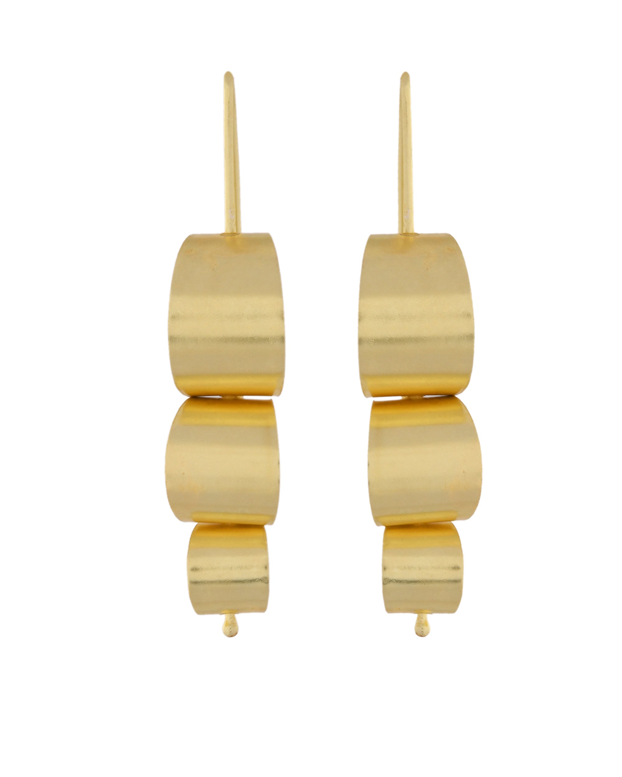 Bold Gold Hoop Drop Earrings