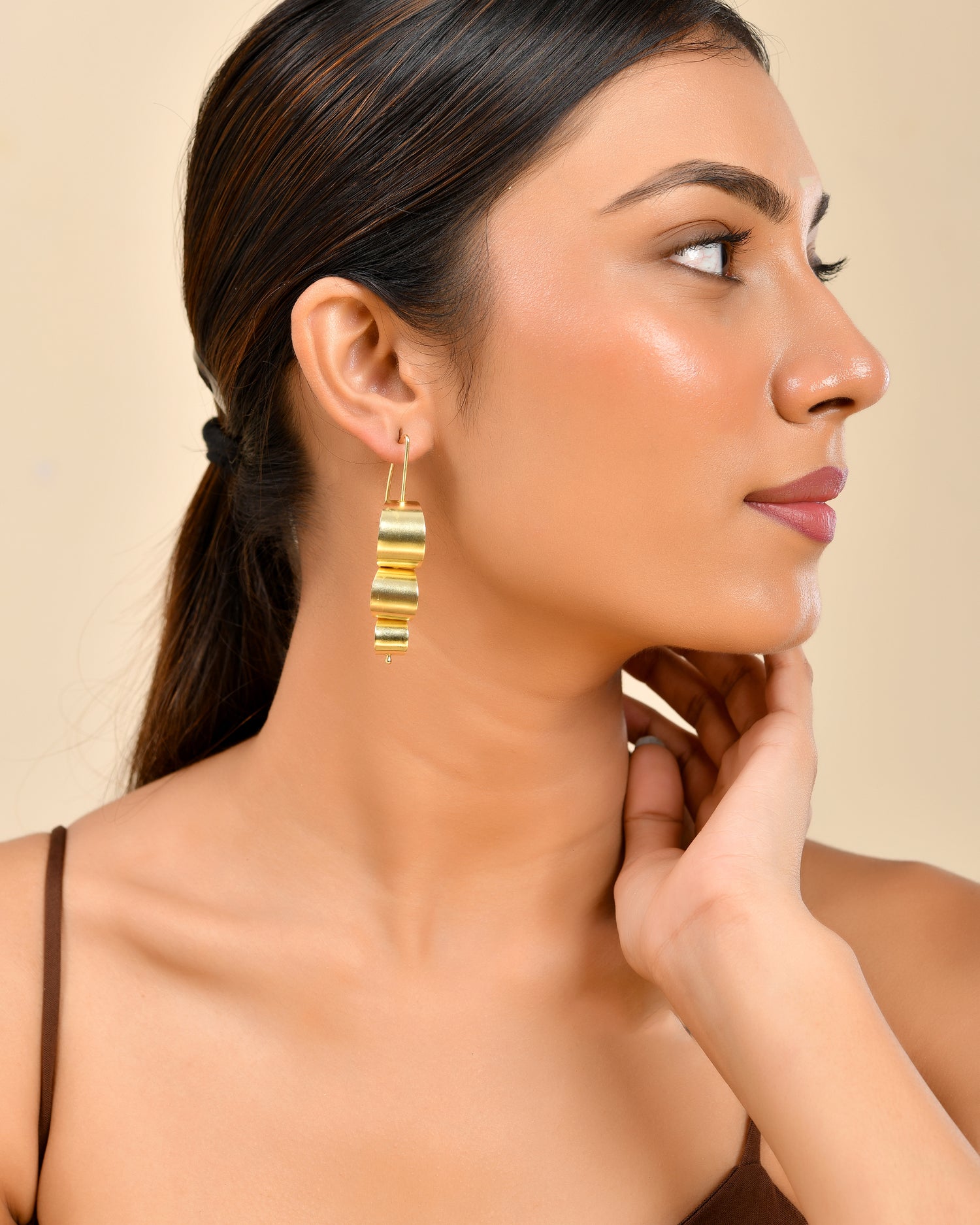 Bold Gold Hoop Drop Earrings