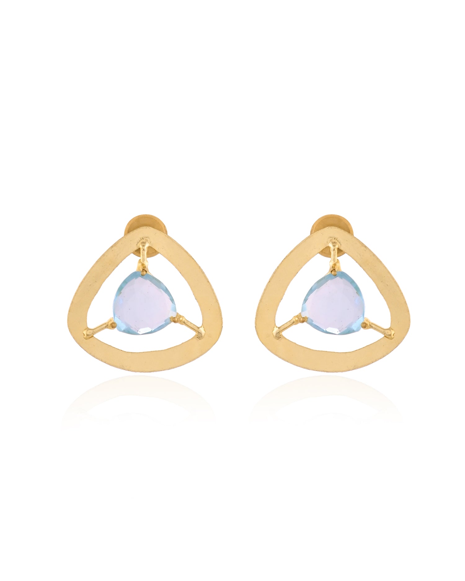 Triangular Crystal Stud Earrings