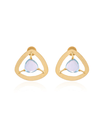 Triangular Crystal Stud Earrings