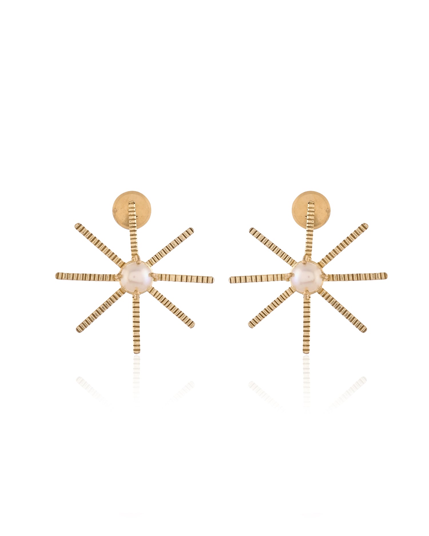 Pearl Drop Hoop Earrings