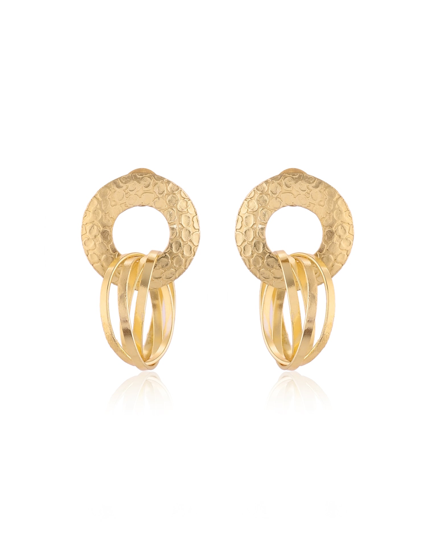 Textured Gold Hoop Earrings