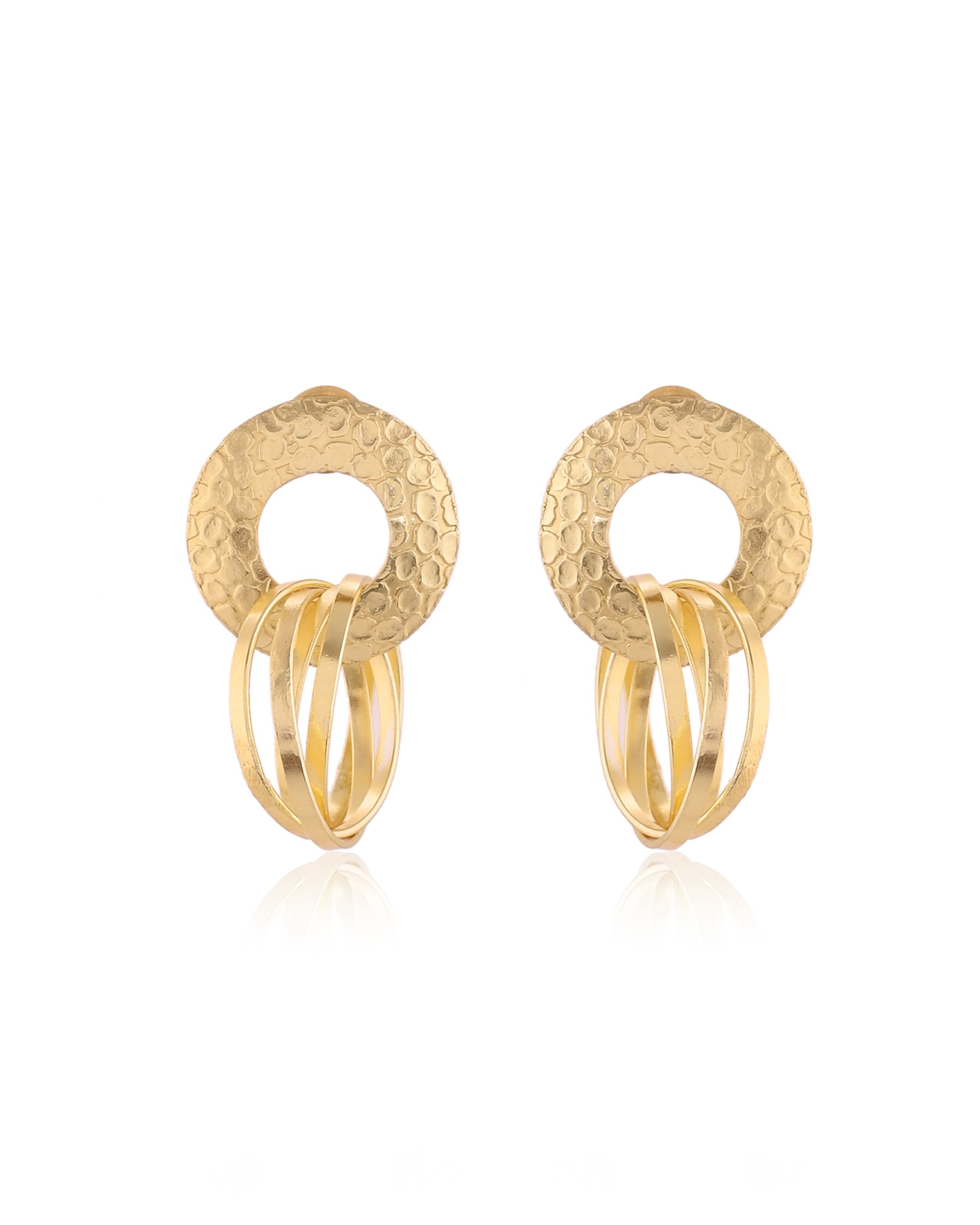 Textured Gold Hoop Earrings