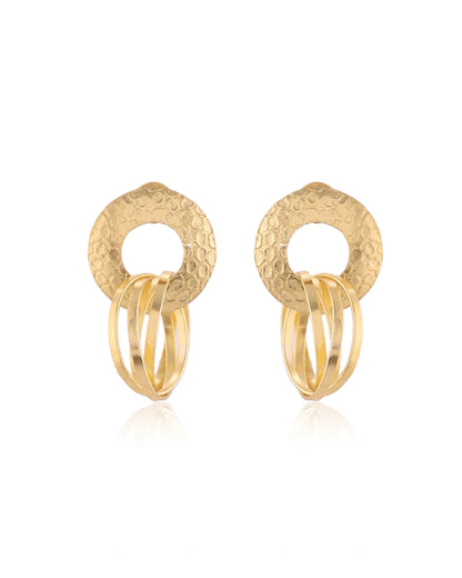 Textured Gold Hoop Earrings
