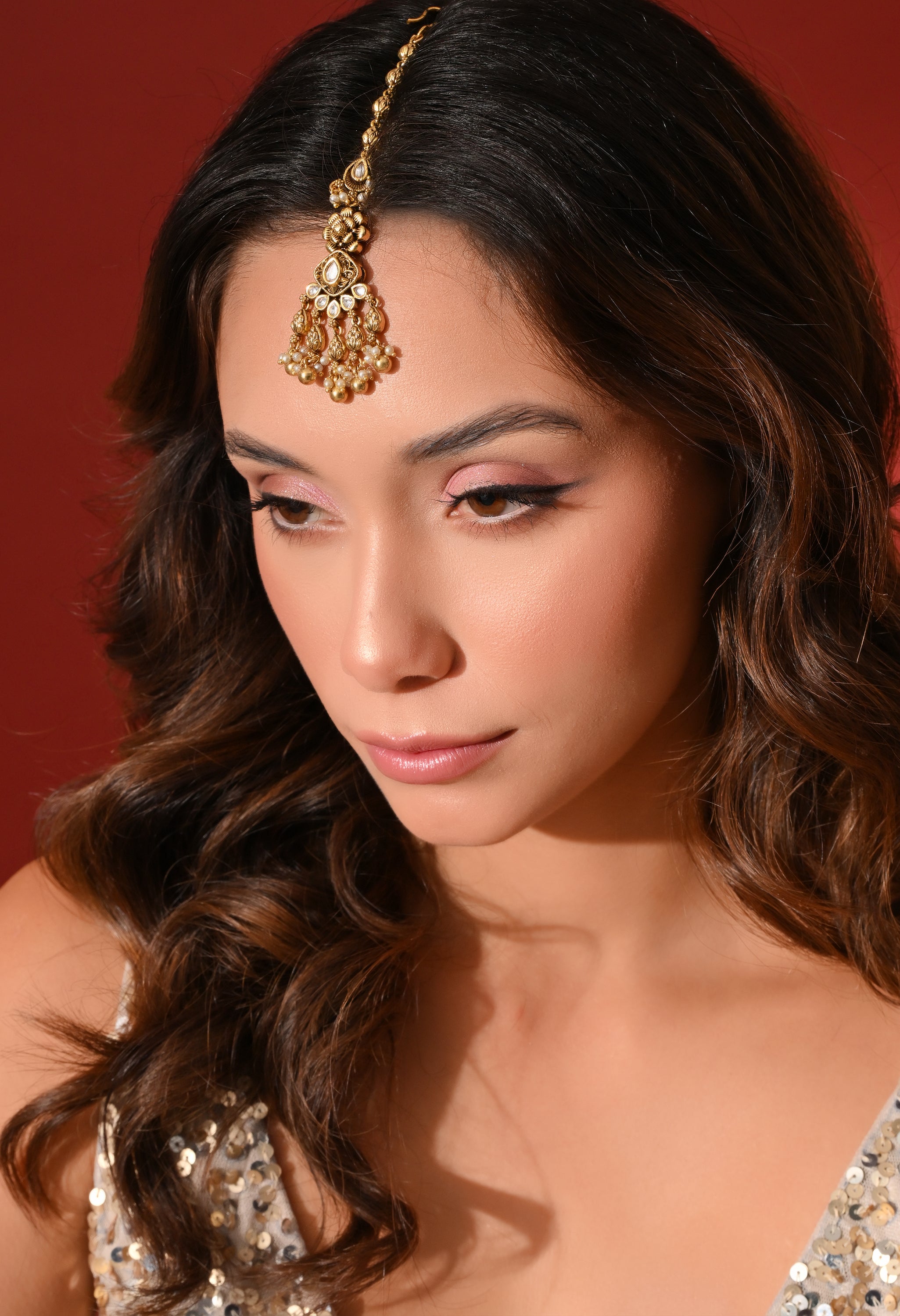 Safa Pearl Maang Tikka