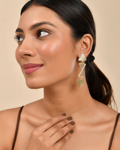 Geometric Triangle Drop Earrings