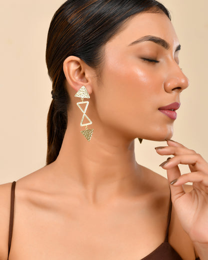 Geometric Triangle Drop Earrings