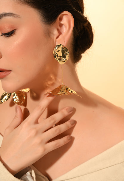 Golden Aura Statement Earrings