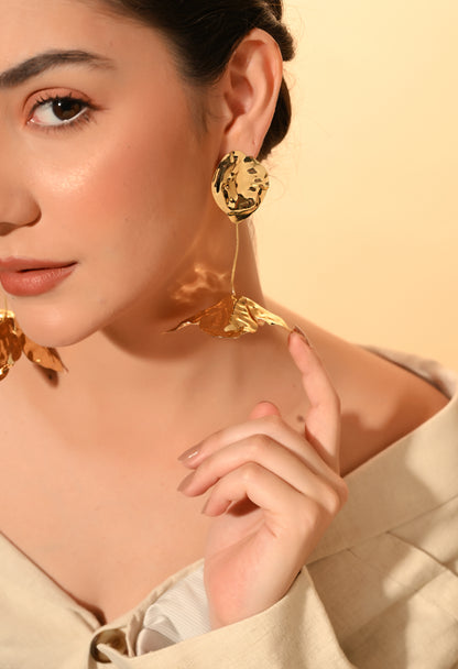 Golden Aura Statement Earrings