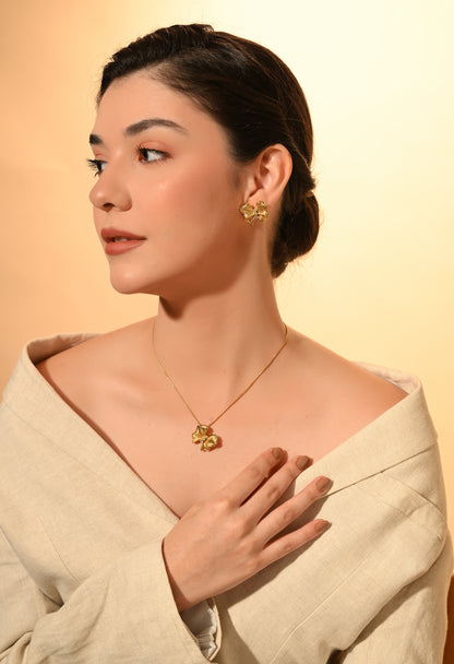 Golden Blossom Jewelry Set