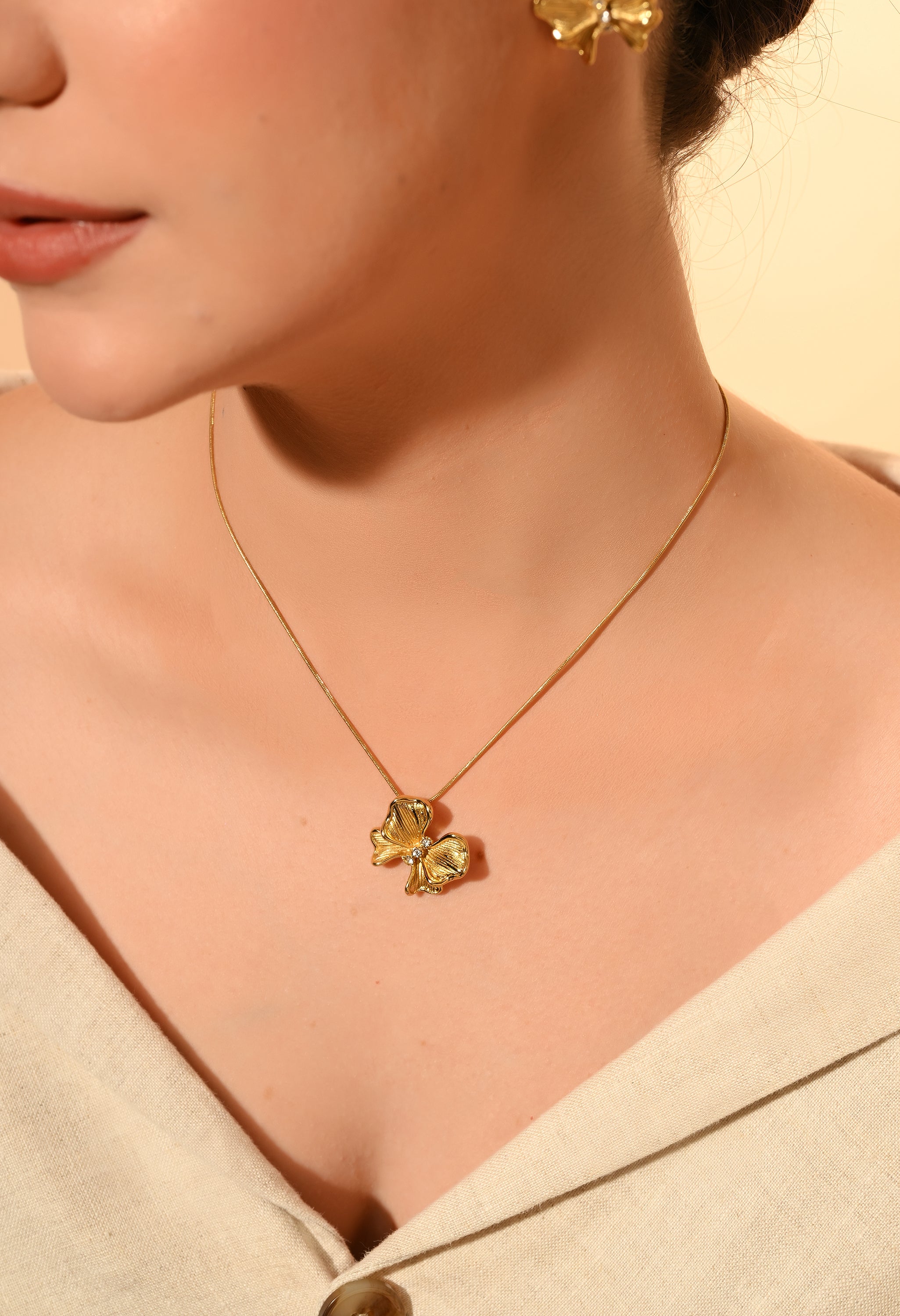 Golden Blossom Jewelry Set