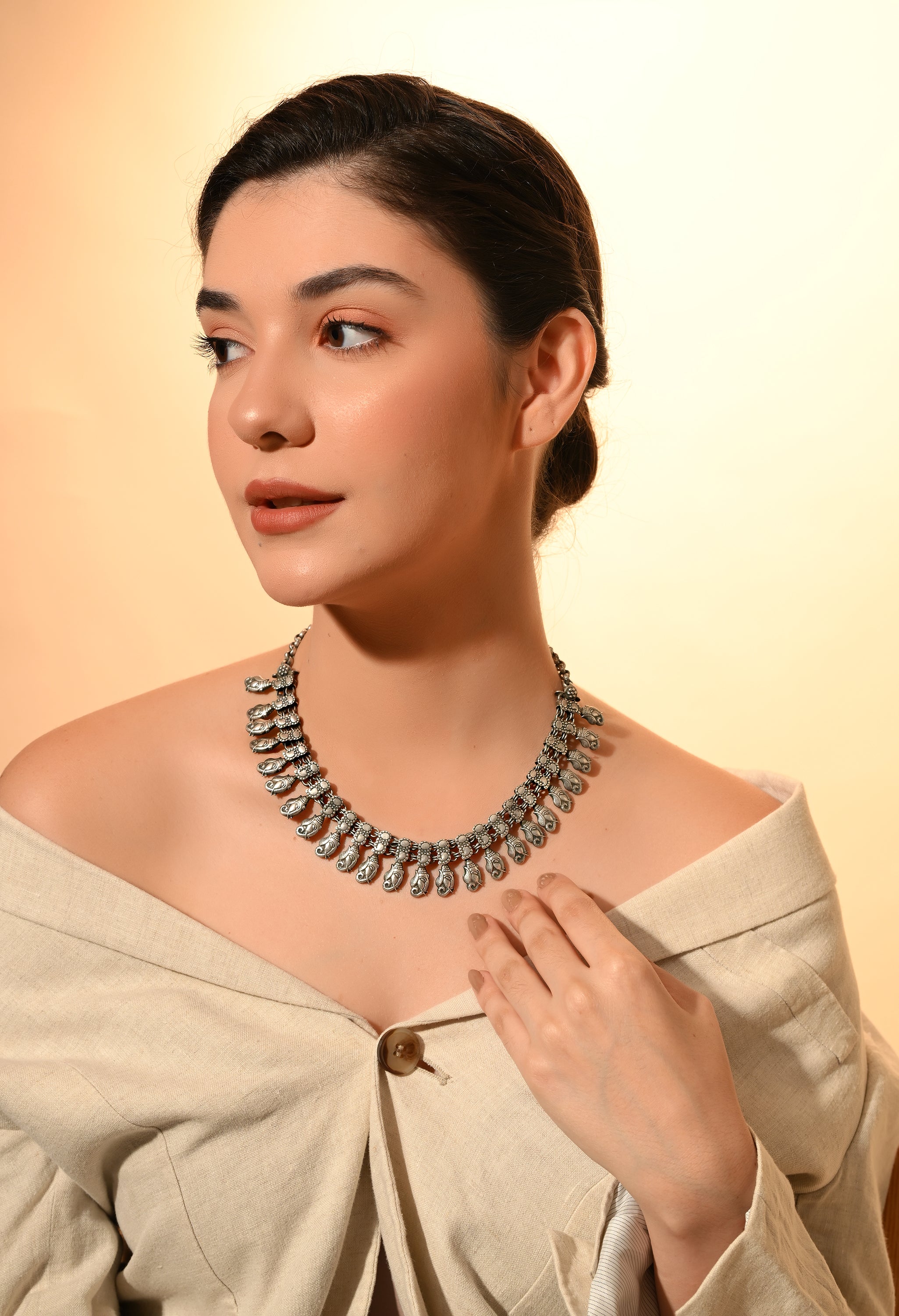 Silver Heritage Tribal Necklace