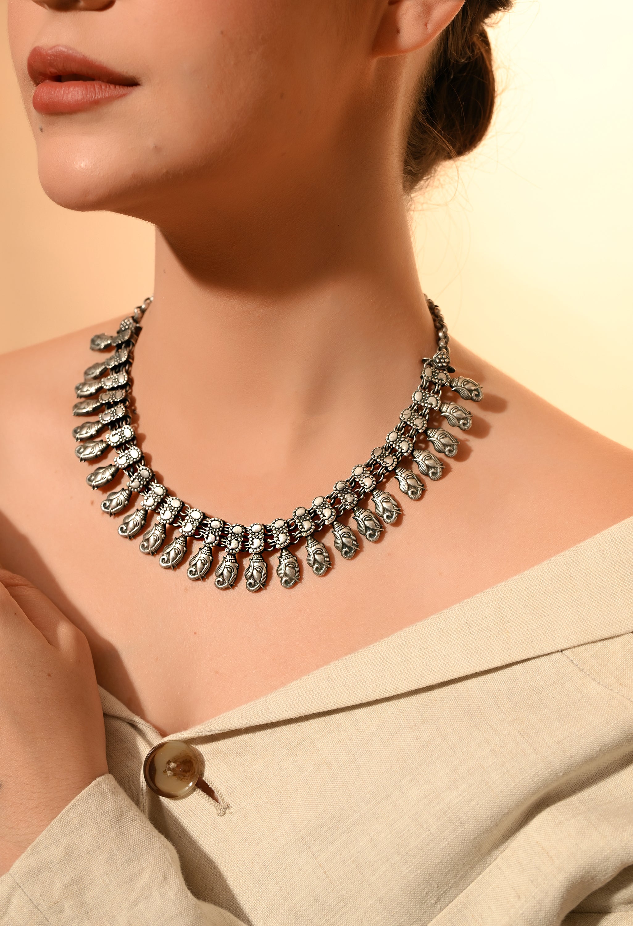 Silver Heritage Tribal Necklace