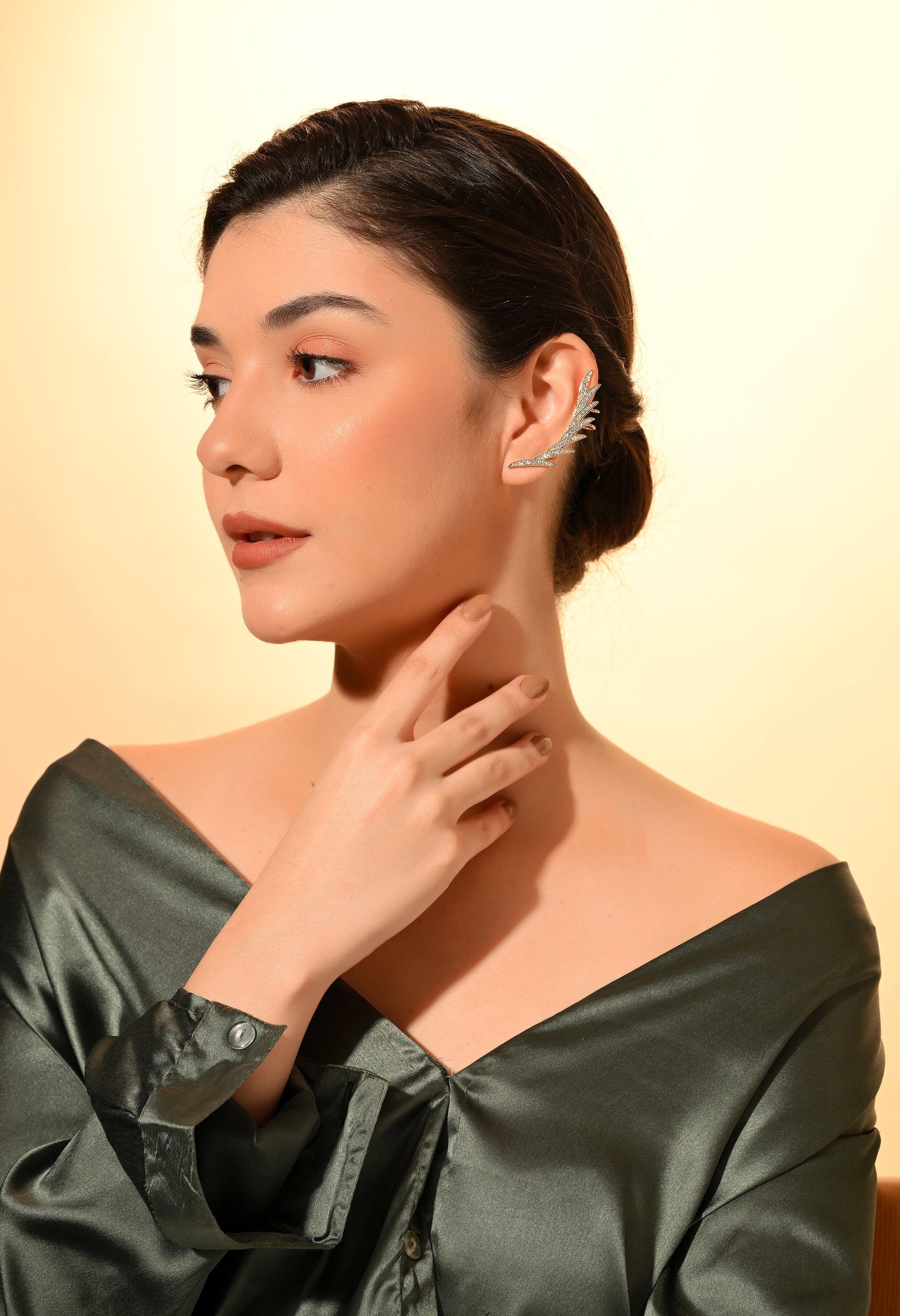 Winged Radiance Ear Cuff