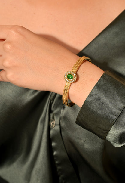 Emerald Grace Gold Bracelet